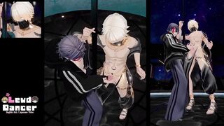 Blonde Japanese boy squirts and cums in gay VRChat hentai
