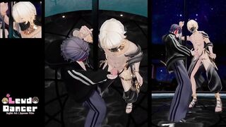 Blonde Japanese boy squirts and cums in gay VRChat hentai
