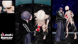Blonde Japanese boy squirts and cums in gay VRChat hentai