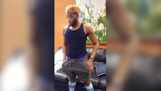 Kennie Jai jerks off in gay college socks after school