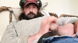 Hot guy cumshot after nearly a week of jerking off solo makes me gag