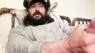 Hot guy cumshot after nearly a week of jerking off solo makes me gag