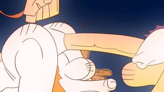 Shoot the moon with his huge cock stuffed in deep anal gangbang