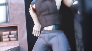 Geordie muscle expands cock growth animation cum leak