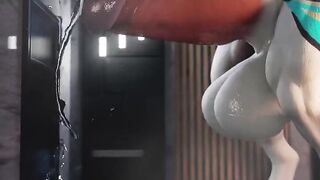 Geordie muscle expands cock growth animation cum leak