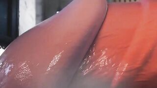 Geordie muscle expands cock growth animation cum leak