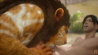 Lion Furry Twink Gets Destroyed Knotting Hole Pounded Hard