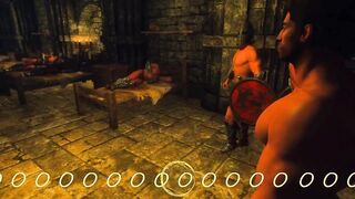 Hot gladiators gangbanged rough soldiers in interactive sex game