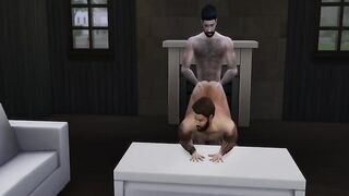 My neighbor fucked me after his big dick daddy bear animation left me dripping