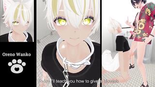 Gay VRChat anime cg teaches dog blowjob english subtitles