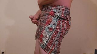 Thick Cum Shot in My Skirt Gulp It & Jerk Off With Buttplug
