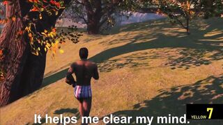 Twink sunbathing on his back gets brutalised by a jogger's thick cock