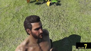 Twink sunbathing on his back gets brutalised by a jogger's thick cock