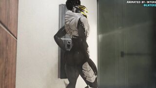 Male Turian Shower Grows His Monster Muscle Dick to Gay Alien Expansion