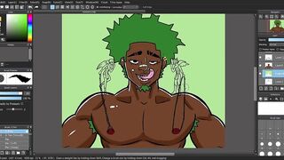 Gooner gets his nipples wrecked in animated gay hentai