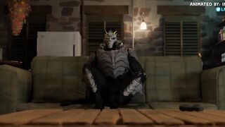 Turian’s Big Cock Grows His Huge Ass to Alien Size in Gay Hyper Animation