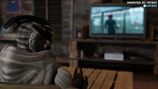 Turian’s Big Cock Grows His Huge Ass to Alien Size in Gay Hyper Animation
