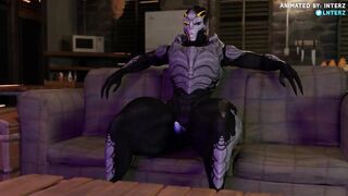 Turian’s Big Cock Grows His Huge Ass to Alien Size in Gay Hyper Animation