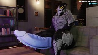 Turian’s Big Cock Grows His Huge Ass to Alien Size in Gay Hyper Animation