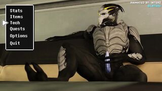 Male Turian Muscles Hyper Grow Big Alien Dick Animation