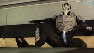 Male Turian Muscles Hyper Grow Big Alien Dick Animation