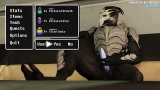 Male Turian Muscles Hyper Grow Big Alien Dick Animation