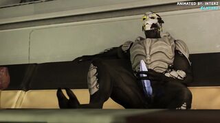 Male Turian Muscles Hyper Grow Big Alien Dick Animation