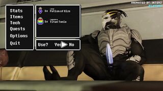 Male Turian Muscles Hyper Grow Big Alien Dick Animation