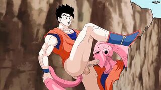 Gohan destroyed by Majin Boo in raw gay yaoi sexanime