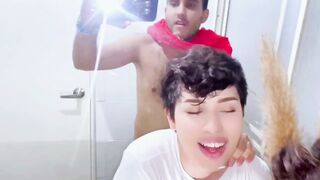 Straight footballer tears off condom to stuff me bareback and dump cum deep inside my twink ass