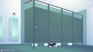 Undergrads stuffed under stalls gagging on thick loads
