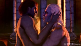 Geralt and Dandelion end up choking on each other’s cum at Kaer Morhen
