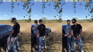 Straight guy ruined by 18 year old student outdoor fuck and both cum