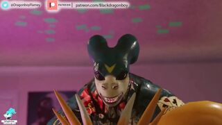 Big Dragon Flamedramon BBC and Renamon muscle gay burning raw fetish