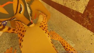 Teacher breaks in students with big horsecock in 3D gay furry class
