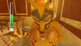 Teacher breaks in students with big horsecock in 3D gay furry class