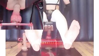 Femboy sissy sissygasm on 139 sex chair