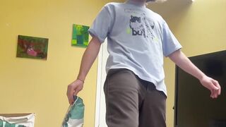 POV bi curious best friend eating gay cumshot on hairy guy's big ass long video