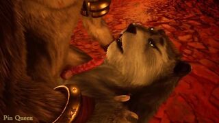 Wolf and gray tiger get rough in wild cave sex behind game rules