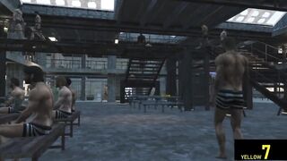 Doctor destroys submissive inmate in rough prison gangbang