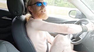 Driver strips naked cruising cumming in public underwear gone wild