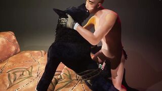 Furry gets brutally bred by throbbing monster cock in 3D anal gangbang