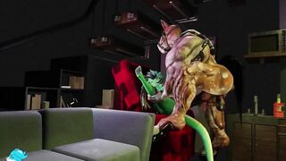 Dragonboy gets his big horse boy hole pounded raw and rough in 3D gay furry animation