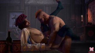 The witcher gagged his tight asshole raw for lunch big dick ruined his boyfriend