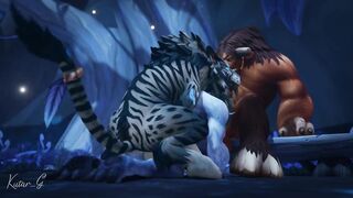 Druid takes his big dick in a furry yiff with his werewolf boyfriend while getting his cat ears sucked