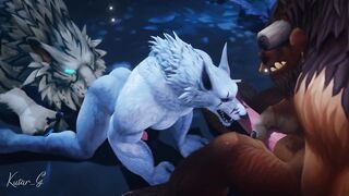 Druid takes his big dick in a furry yiff with his werewolf boyfriend while getting his cat ears sucked