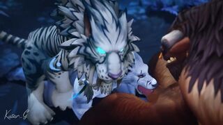 Druid takes his big dick in a furry yiff with his werewolf boyfriend while getting his cat ears sucked