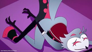 Stolas and Blitz nasty creampie fuck in animated gay hentai