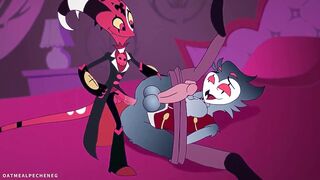 Stolas and Blitz nasty creampie fuck in animated gay hentai