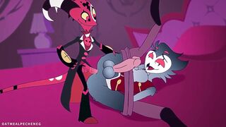 Stolas and Blitz nasty creampie fuck in animated gay hentai